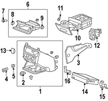 Foto de Consola Central Original para Honda Odyssey 2008 2009 2010 Marca HONDA Nmero de Parte 77291SHJA01ZF