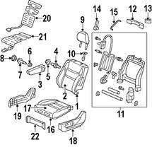 Foto de Bastidor de Respaldo de Asiento Original para Honda Odyssey 2008 2009 2010 Marca HONDA Nmero de Parte 81126SHJA43