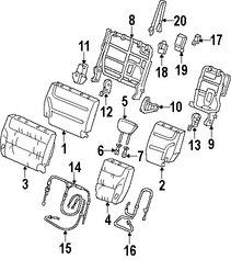 Foto de Cubierta del Mecanismo de Ajuste de Reclinacion de Asiento Original para Honda Odyssey 2005 2006 2007 2008 2009 2010 Marca HONDA Nmero de Parte 82137SHJA01