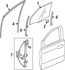 Foto de Cristal de Puerta Original para Honda Odyssey 2005 2006 2007 2008 2009 2010 Marca HONDA Nmero de Parte 73300SHJA0199