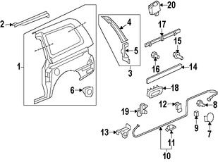 Foto de Cable de Puerta del Tanque de Combustible Original para Honda Odyssey 2005 2006 2007 2008 2009 2010 Marca HONDA Nmero de Parte 74411SHJA02