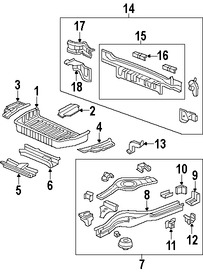 Foto de Panel posterior Original para Honda Odyssey 2005 2006 2007 2008 2009 2010 Marca HONDA Nmero de Parte 65750SHJA01ZZ