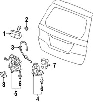 Foto de Motor Accionadro de Cerradura del Baul Original para Honda Odyssey 2005 2006 2007 2008 2009 2010 Marca HONDA Nmero de Parte 74896SEY003