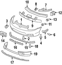 Foto de Perno de cubierta de parachoques Original para Honda Marca HONDA Nmero de Parte 90149SAA003