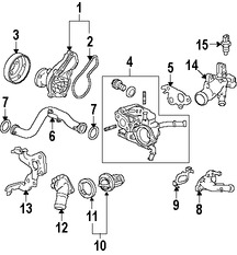 Foto de Empacadura de la carcasa del termostato del refrig Original para Honda Civic Honda  Acura ILX Marca HONDA Nmero de Parte 19322RNAA01