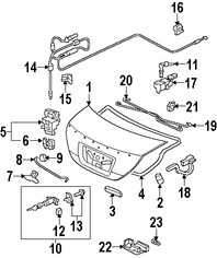 Foto de Motor Accionadro de Cerradura del Baul Original para Honda Civic 2006 Marca HONDA Nmero de Parte 74851SNRC02