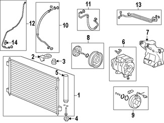 Foto de Sensor de Presin de Refrigerante Aire Acondicionado Original para Honda Acura Marca HONDA Nmero de Parte 80450T2FA01