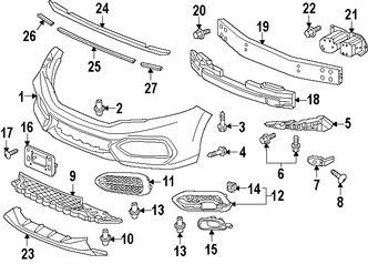 Foto de Soporte de la placa Original para Honda Civic 2014 2015 Marca HONDA Nmero de Parte 71145TS8A50