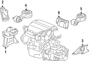 Foto de Montura de Transmisin Automtica Original para Honda Civic Acura ILX Marca HONDA Nmero de Parte 50850TR7A01