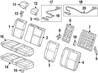 Foto de Coj Original para Honda Civic 2012 2013 2014 2015 Marca HONDA Nmero de Parte 82137TS8A01