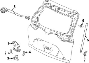 Foto de Motor Accionadro de Cerradura del Baul Original para Honda CR-V 2017 Honda Civic 2017 Marca HONDA Nmero de Parte 74800TLAA01