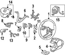 Foto de Timon / Volante / Manubrio Original para Honda CR-V 2007 2008 2009 2010 2011 Marca HONDA Nmero de Parte 78501SWAJ61ZA