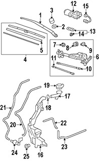 Foto de Brazo de Limpiaparabrisas Original para Honda CR-V 2007 2008 2009 Marca HONDA Nmero de Parte 76610SWAA01