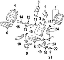 Foto de Panel posterior de Asiento Original para Honda CR-V 2007 2008 2009 Marca HONDA Nmero de Parte 81528SXSA11ZB