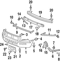 Foto de Tornillo del soporte de la placa Original para Honda Ridgeline Honda Odyssey Honda Pilot Honda Civic Honda Element Acura MDX Marca HONDA Nmero de Parte 9391315520