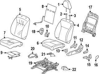 Foto de Cojin de Asiento Original para Honda Fit 2015 2016 2017 Marca HONDA Nmero de Parte 81537T5RA61