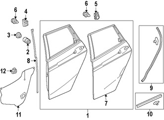 Foto de Panel externo de puerta Original para Honda Fit 2015 Marca HONDA Nmero de Parte 67651T5R305ZZ