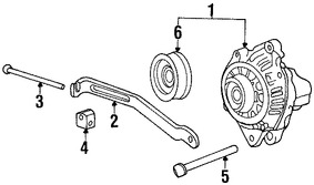 Foto de Tornillo del Alternador Original para Hyundai Sonata Hyundai Santa Fe Kia Optima Marca HYUNDAI Nmero de Parte 3746202500