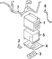 Foto de Bandeja de la batera Original para Hyundai Sonata Hyundai Azera Marca HYUNDAI Nmero de Parte 371503K200