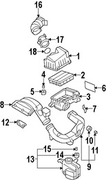 Foto de Sensor de flujo de masa de aire Original para Hyundai Sonata Kia Optima Kia Rondo Marca HYUNDAI Nmero de Parte 2816425000