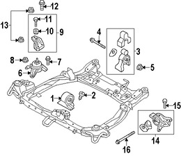 Foto de Soporte de Montura del motor Original para Hyundai Sonata Kia Optima Marca HYUNDAI Nmero de Parte 218202T100