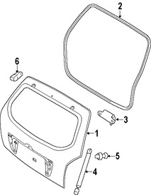 Foto de Soporte Elevacin Puerta Trasera Original para Hyundai Tucson 2005 2006 2007 2008 2009 Marca HYUNDAI Nmero de Parte 817712E000