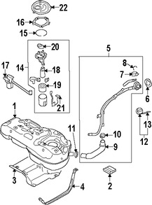 Foto de Sensor de Presin de Combustible Original para Kia Hyundai Marca HYUNDAI Nmero de Parte 314352J000