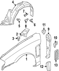 Foto de Tornillo del protector de Guardafangos  Original para Hyundai Tiburon 2003 2004 2005 2006 2007 2008 Marca HYUNDAI Nmero de Parte 1244206206B