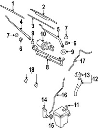 Foto de Varillas de Limpiaparabrisas Original para Kia Rio Kia Rio5 Hyundai Accent Marca HYUNDAI Nmero de Parte 981201G000