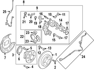 Foto de Grapa Antivibradora Disco de Freno Original para Hyundai Accent Kia Optima Kia Rio Marca HYUNDAI Nmero de Parte 582443Q100