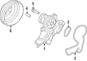 Foto de Polea de la bomba de agua del motor Original para Kia Hyundai Marca HYUNDAI Nmero de Parte 252213CGA0