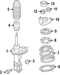 Foto de Puntal Suspensin Original para Hyundai Elantra Coupe 2014 Hyundai Elantra 2014 2015 2016 Marca HYUNDAI Nmero de Parte 546203Y000