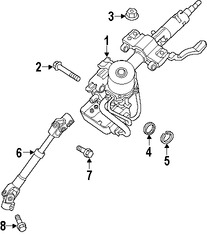 Foto de Eje de Columna de Direccin Original para Hyundai Elantra 2014 2015 2016 Hyundai Elantra Coupe 2014 Hyundai Elantra GT 2016 2017 Marca HYUNDAI Nmero de Parte 564003X005