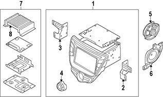 Foto de Perilla de Radio Original para Hyundai Elantra Coupe 2014 Hyundai Elantra 2014 Marca HYUNDAI Nmero de Parte 961733X706GU