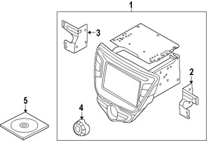 Foto de Perilla de Radio Original para Hyundai Elantra Coupe 2014 Hyundai Elantra 2014 2015 2016 Marca HYUNDAI Nmero de Parte 961734V100SA5