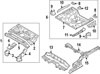 Foto de Travesano Plataforma de Piso Original para Hyundai Elantra 2011 2012 2013 Marca HYUNDAI Nmero de Parte 656303X010