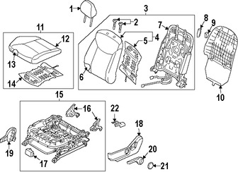 Foto de Bastidor de Respaldo de Asiento Original para Hyundai Elantra Coupe 2014 2013 Marca HYUNDAI Nmero de Parte 883103X740