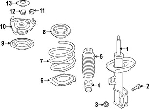 Foto de Tapa Puntal De Suspensin Original para Hyundai Elantra GT Kia Forte Kia Soul Kia Forte Koup Kia Forte5 Marca HYUNDAI Nmero de Parte 54648A5000