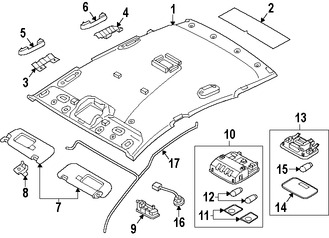 Foto de Techo Interior Original para Hyundai Elantra GT 2016 2017 Marca HYUNDAI Nmero de Parte 85315A5672TX