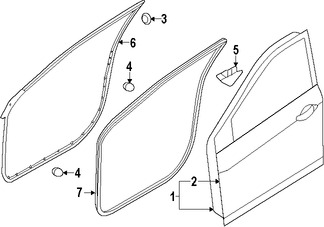 Foto de Sello de la puerta Original para Hyundai Elantra GT 2013 2014 2015 2016 2017 Marca HYUNDAI Nmero de Parte 82120A5000