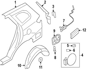 Foto de Actuador del Seguro Puerta de Combustible Original para Hyundai Santa Fe 2007 2008 2009 Marca HYUNDAI Nmero de Parte 957202B000