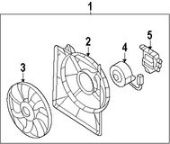 Foto de Cubierta de ventilador de enfriamiento del motor Original para Kia Sedona Hyundai Entourage Marca HYUNDAI Nmero de Parte 253504D910