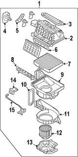 Foto de Carcasa del motor del ventilador HVAC Original para Kia Sedona Hyundai Entourage Marca HYUNDAI Nmero de Parte 971114D000