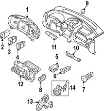 Foto de Interruptor Dimmer del tablero de instrumentos Original para Kia Sedona Hyundai Entourage Marca HYUNDAI Nmero de Parte 933904D000KS