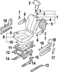 Foto de Manilla de Ajuste de Reclinacion Asiento Trasero Original para Kia Sedona Hyundai Entourage Marca HYUNDAI Nmero de Parte 890534D110CS