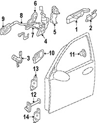 Foto de Refuerzo de Manija Exterior de la Puerta Original para Hyundai Entourage Kia Sedona Marca HYUNDAI Nmero de Parte 826654D000