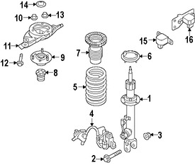 Foto de Tapa Puntal De Suspensin Original para Hyundai Genesis 2015 2016 Marca HYUNDAI Nmero de Parte 546483M000