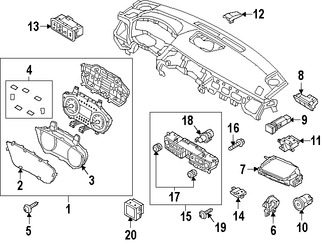 Foto de Lente de Panel de Instrumentos Original para Hyundai Genesis 2015 2016 Marca HYUNDAI Nmero de Parte 94360B1000