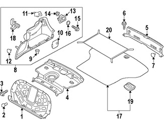 Foto de Panel de maletero Original para Hyundai Genesis 2015 2016 Marca HYUNDAI Nmero de Parte 85740B1101RRY