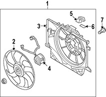 Foto de Aspa del ventilador de enfriamiento del motor Original para Hyundai Genesis Coupe Kia K900 Marca HYUNDAI Nmero de Parte 252312M500